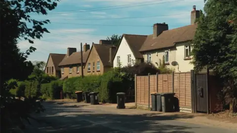 Nicola Haseler/BBC A row of old cottages