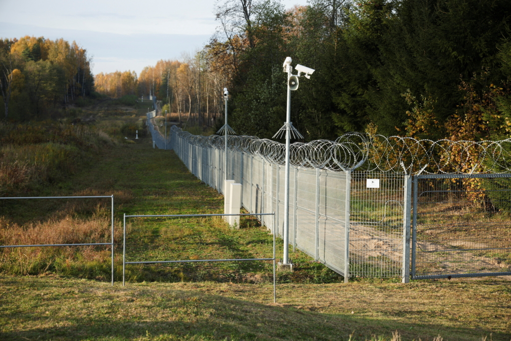 Border fence between Lithuania and Russia is seen at the Suwalki Gap area in Bolcie