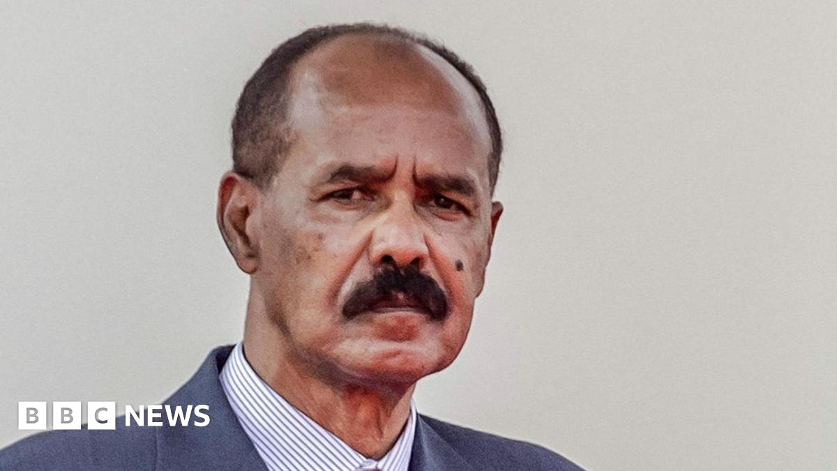Eritrean President Isaias Afwerki pictured wearing a suit and tie
