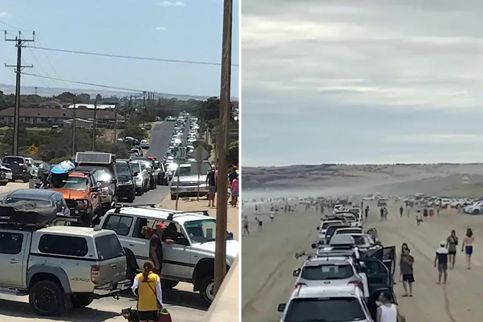 Chaotic scenes at Goolwa Beach have prompted a rethink by council of how vehicles can access the popular spot. Source: ABC/Advertiser