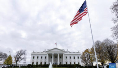 Photo taken on December 2, 2025 shows the White House, in Washington, D.C., the United States. (Xinhua/Hu Yousong)
