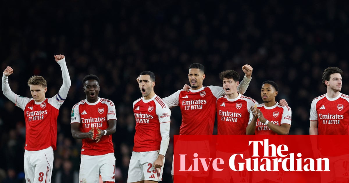 Arsenal 1-1 Crystal Palace (8-7 on pens): Carabao Cup quarter-final – as it happened | Carabao Cup