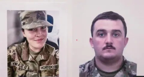 Reuters Sarah Beckstrom (left) and Andrew Wolfe (right) in their uniforms.