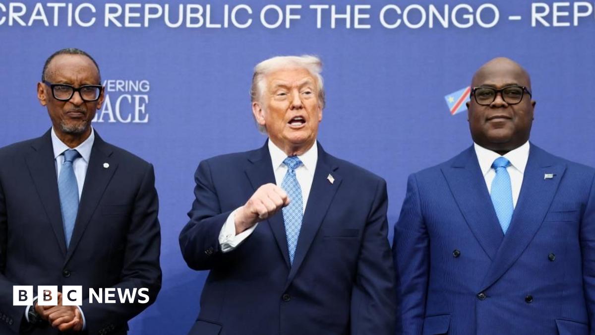 Leaders of Rwanda and DR Congo sign peace deal alongside Donald Trump - live updates
