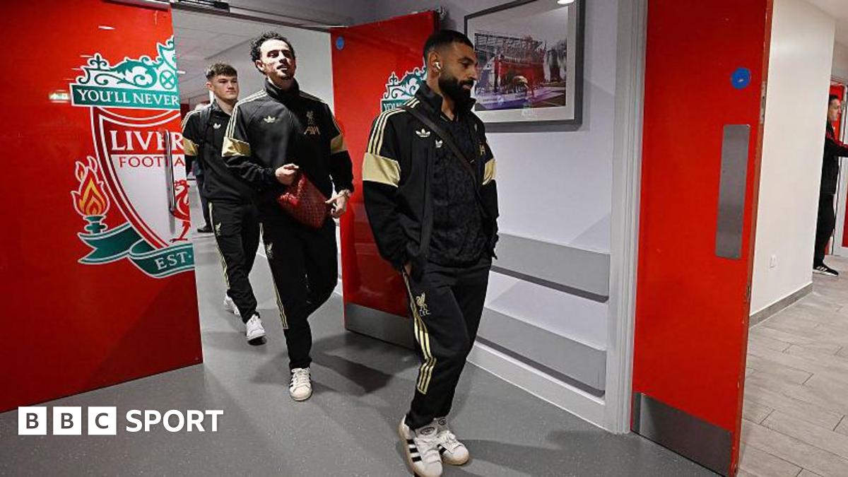 Mohamed Salah arriving at Anfield