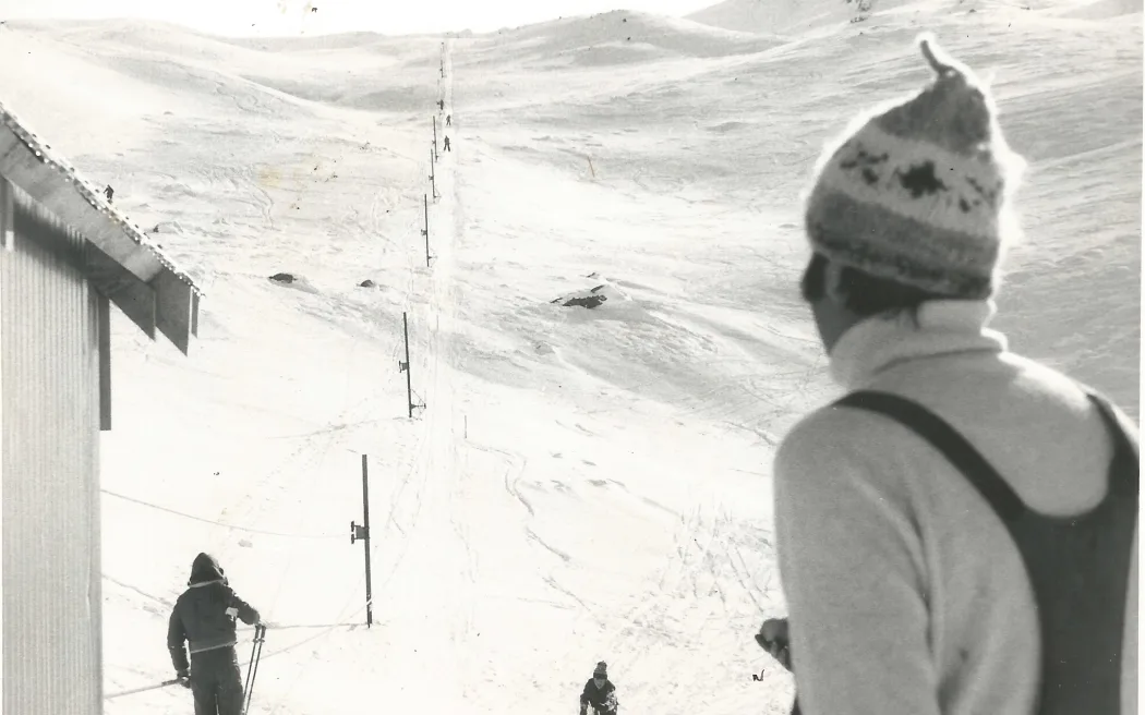 John Lee during the opening of Cardrona Alpine Resort in 1980