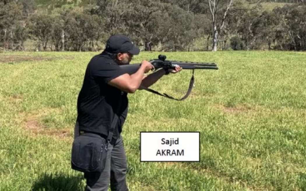 Sajid Akram firing firearms in what investigators believe to be regional NSW.