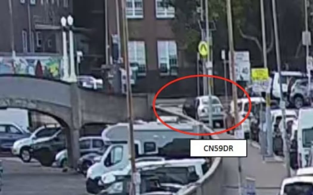 The Bondi gunmen's car is parked at Bondi Beach.