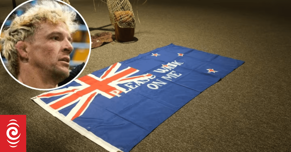 Man charged with stealing Diane Prince’s ‘Please walk on me’ flag which went missing from Hastings gallery