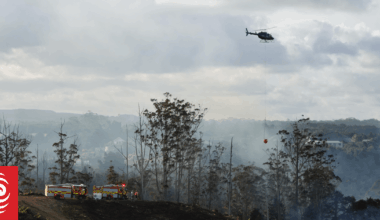 20 firefighters, two helicopters respond to four-hectare fire in Kerikeri
