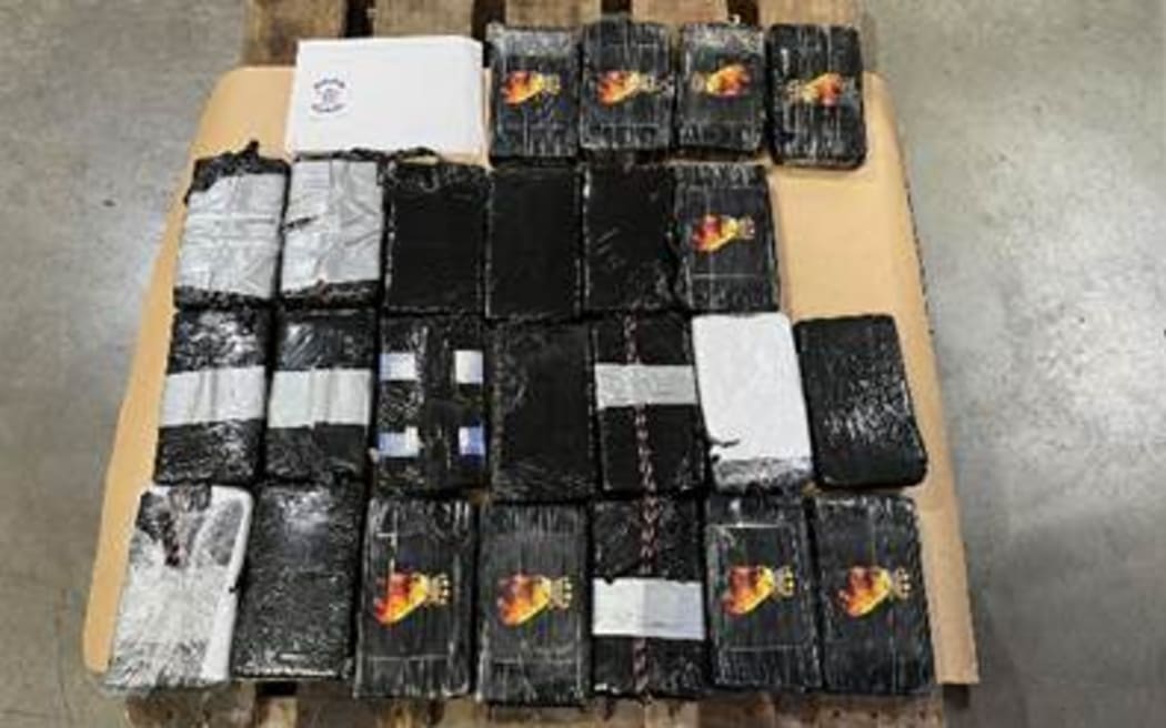 Cocaine bricks intercepted by Customs in Tauranga, December 2025.