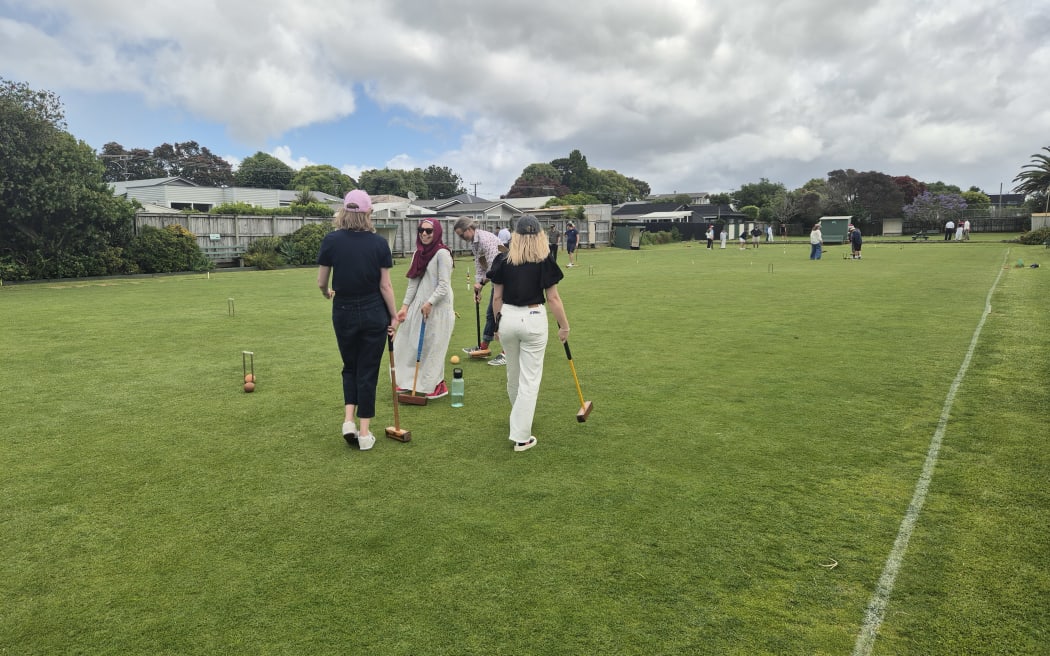 The croquet field at the Hallyburton Johnstone Sports Club in Point Chevalier.