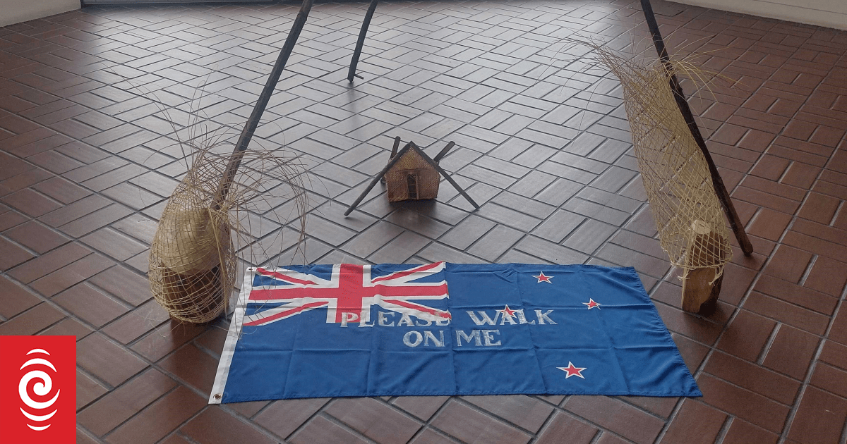 'Please walk on me': New Zealand flag exhibition shocks Hastings councillor