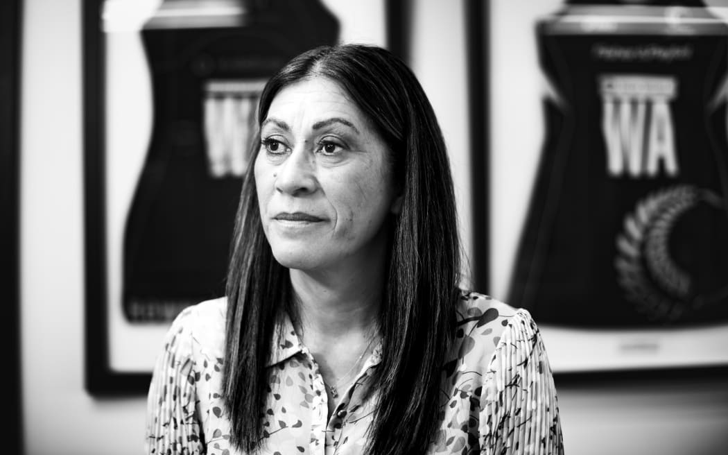 Silver Ferns coach Dame Noeline Taurua, photographed on her first day back reinstated in the position.