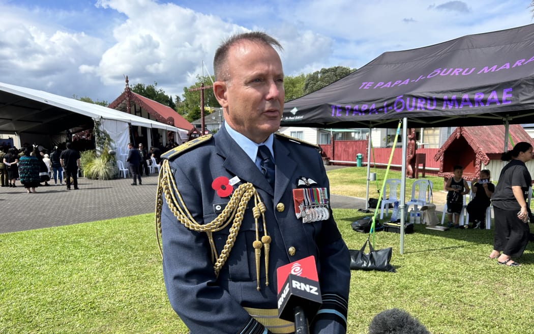 Defence Air Marshal Tony Davies spoke to RNZ at the service of Sir Robert Gillies.