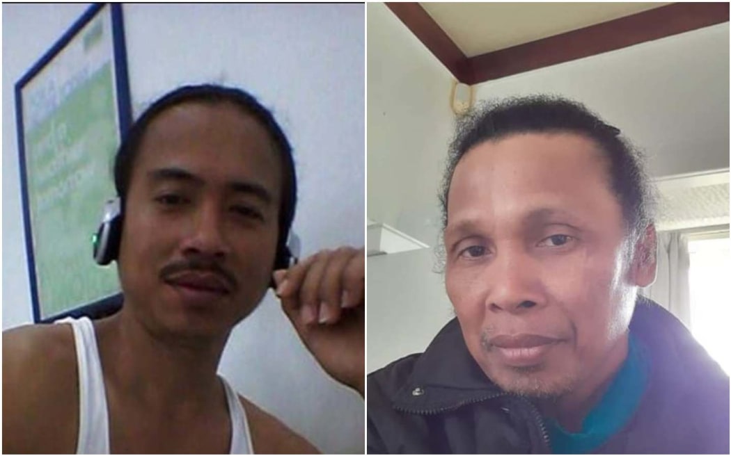 Eric Dabalos, 44, left, and Olson Canatoy, 52, were reported overdue from a fishing trip at Papanui Point in the Ruapuke area.