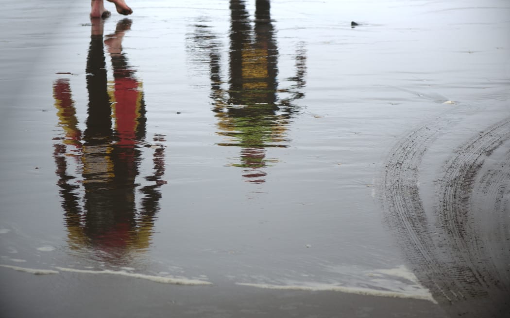 Surf Life Saving lifeguards at Muriwai Beach, Auckland, on 22 October 2015.