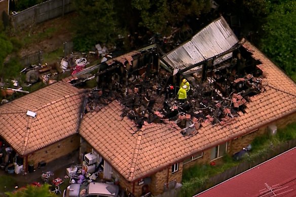 The fire was sparked by a charging e-scooter battery.