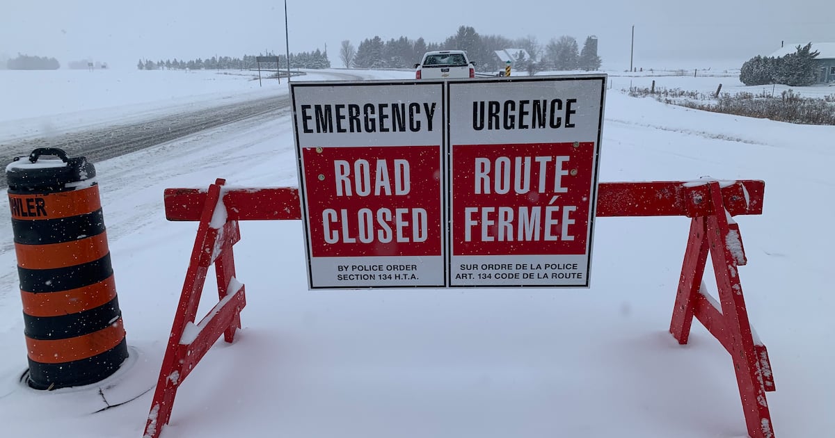 Intense band of squalls forced Highway 26 closure - CTV News