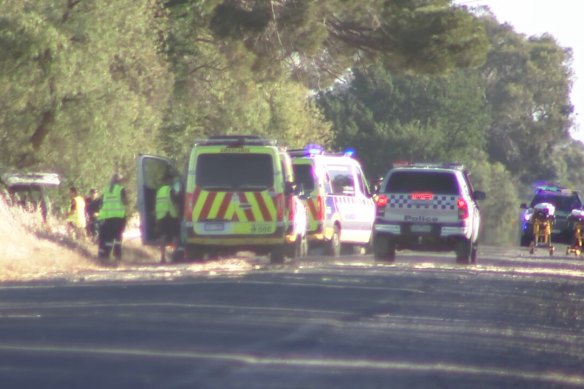 Police say nine people were in the vehicle when the driver lost control on Monday afternoon.