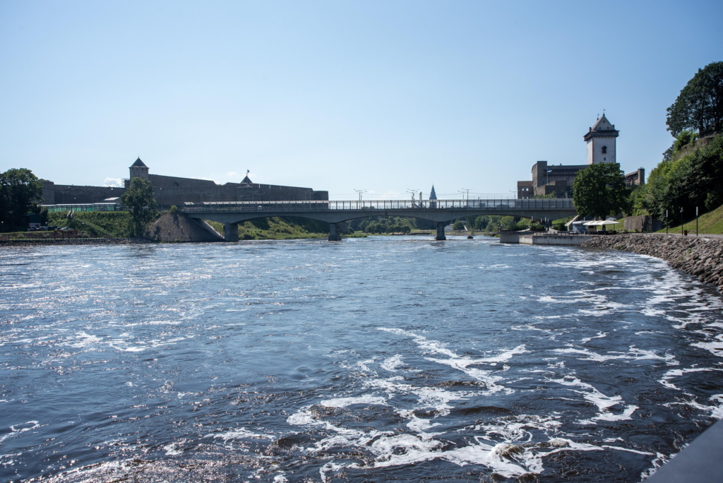 Narva River in Narva, Estonia 04 Aug