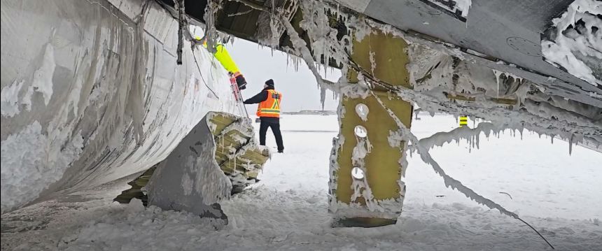 The Transportation Safety Board of Canada shares imagery from the Toronto Delta plane crash.