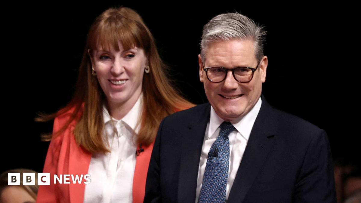 Angela Rayner and Britain's Prime Minister Keir Starmer pictured together at an event in Buckinghamshire