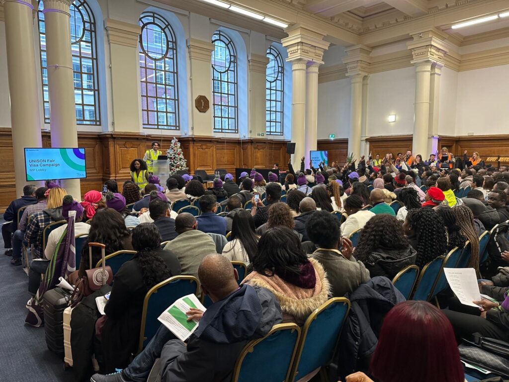 Hundreds of care workers gather in Central Hall