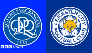 The QPR and Leicester City club badges