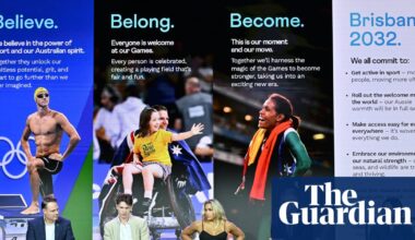 Believe, belong, become, boring, bizarre: Brisbane Olympics motto panned as ‘lazy and weirdly evangelical’ | Brisbane Olympic Games 2032