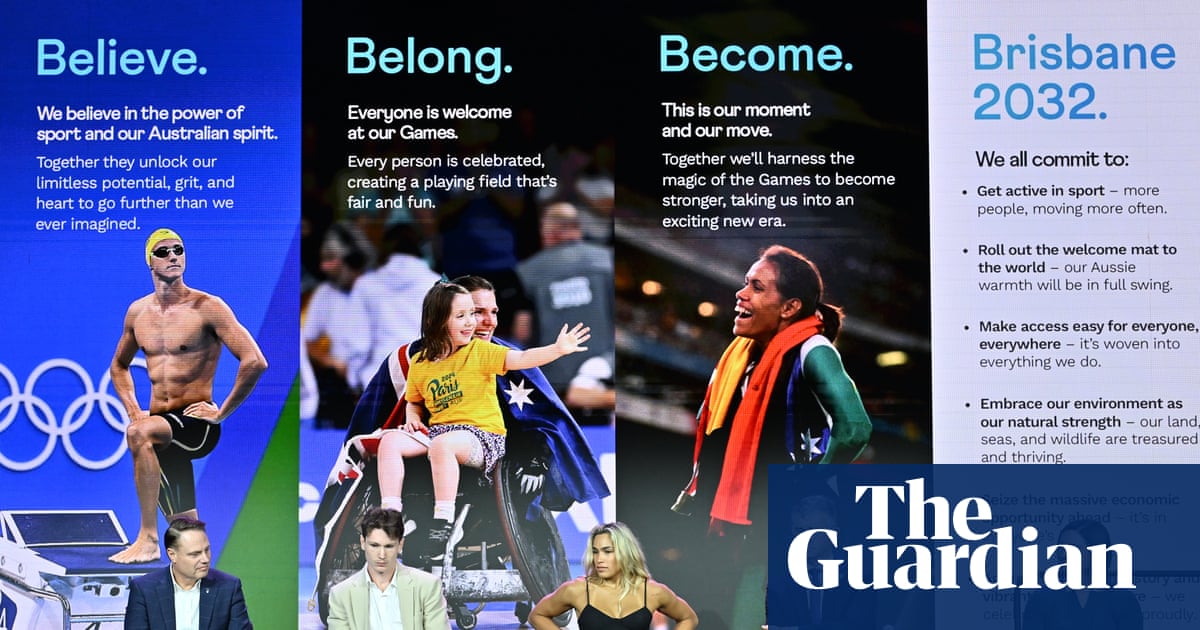 Believe, belong, become, boring, bizarre: Brisbane Olympics motto panned as ‘lazy and weirdly evangelical’ | Brisbane Olympic Games 2032