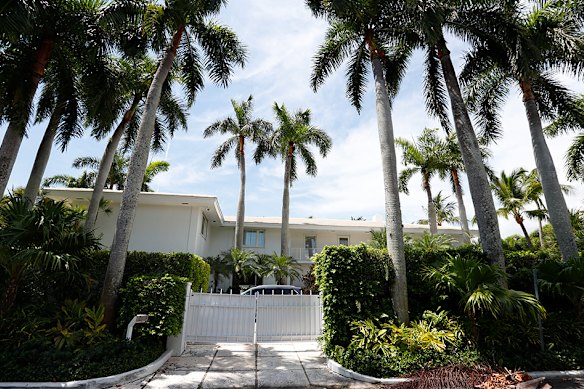 Jeffrey Epstein’s home in Palm Beach, Florida.