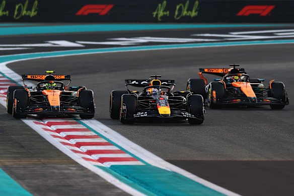 Norris, Verstappen and Piastri: Fighting it out until the end.