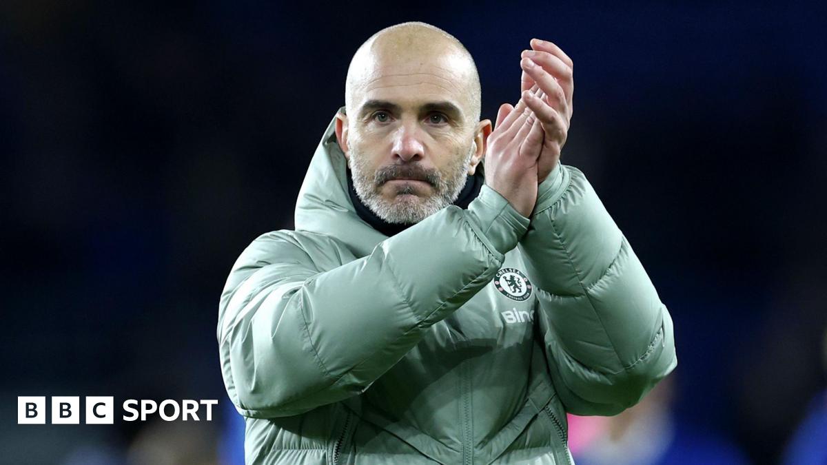 Enzo Maresca applauds fans following victory over Cardiff City in Carabao Cup