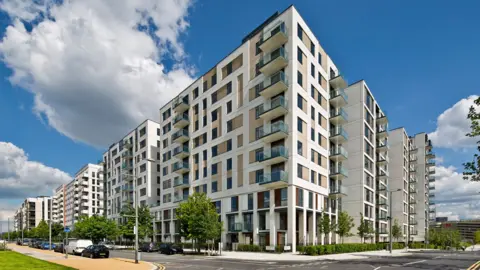 Getty Images Apartments at East Village London, formerly the Athletes Village part of the 2012 Olympic site, Stratford, on a sunny day