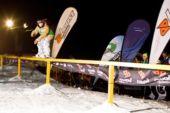 A 14-year-old Scotty James competes at Perisher Valley in 2009.