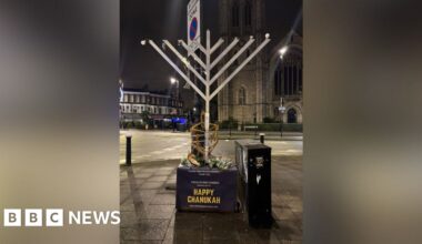 Hanukkah menorah damaged in London's Muswell Hill