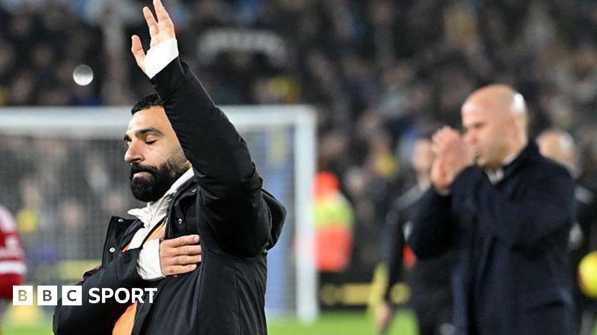 Mohamed Salah waves to Liverpool fans at Elland Road before launching a public attack on head coach Arne Slot and the club.