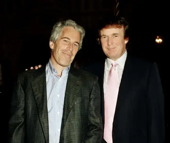 Donald Trump and Jeffrey Epstein together in 1997
