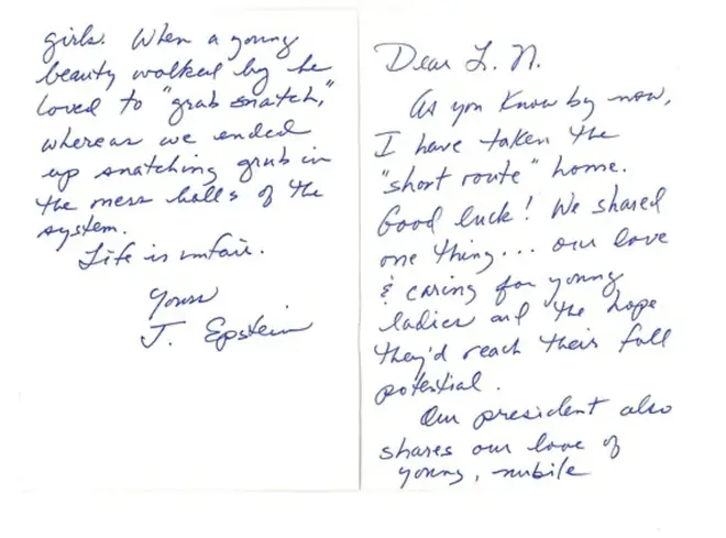 Epstein wrote that the president 'shares our love of your. nubile girls'