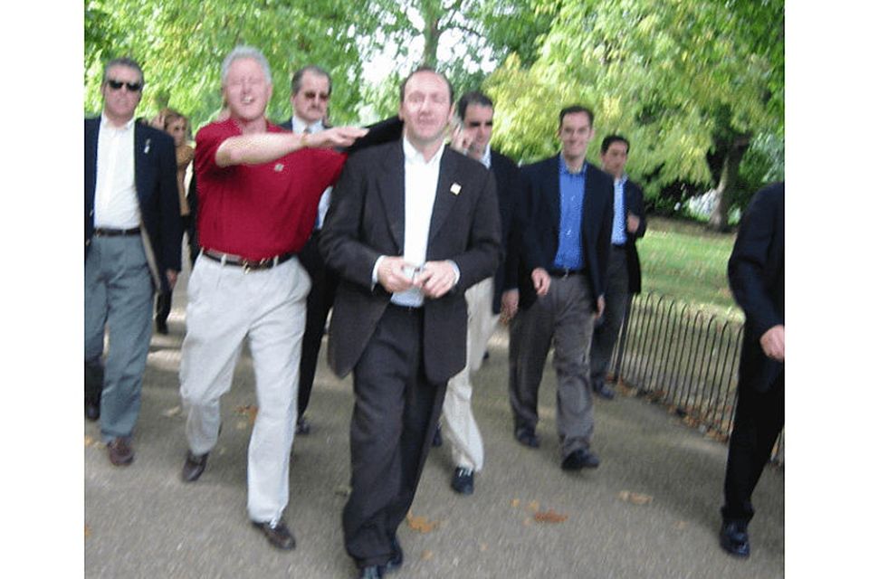 Kevin Spacey and Bill Clinton.