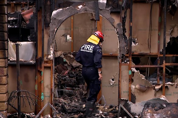 Investigators were at the scene on Boxing Day morning.