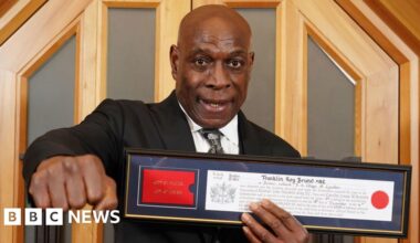 Frank Bruno, MBE, given freedom of the City of London