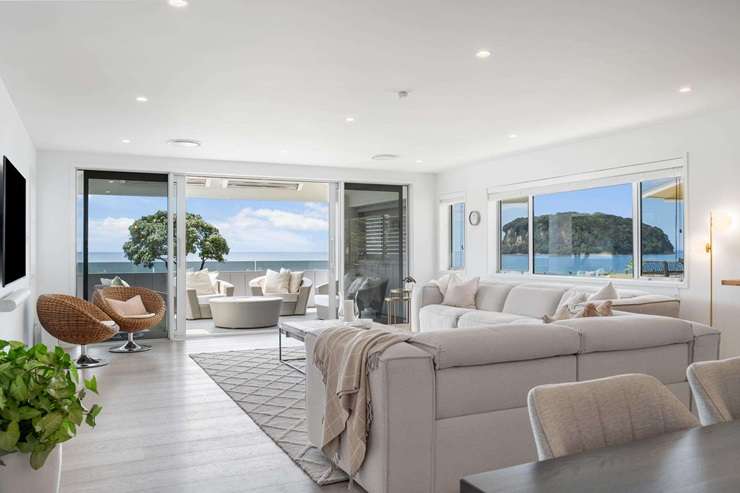 The five-bedroom, three-bathroom home at 101 Esplanade Drive, in Whangamatā, took over two years to come to life. Photo / Supplied