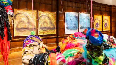 Getty Images Nnena Kalu's artworks in the gallery