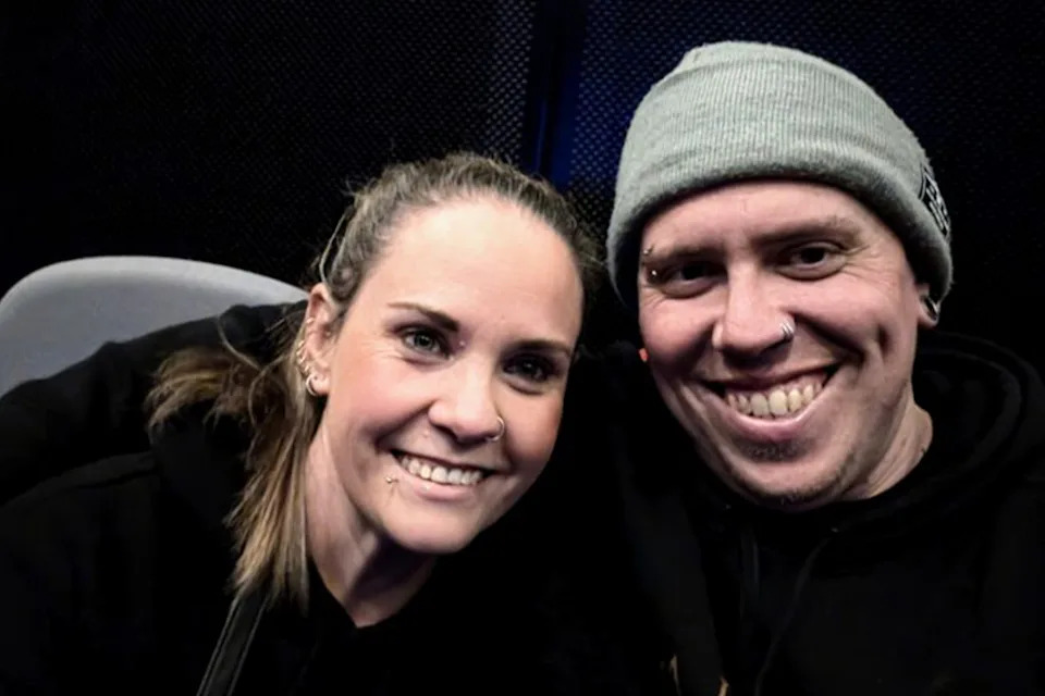 Sydney man Daniel with a companion. 