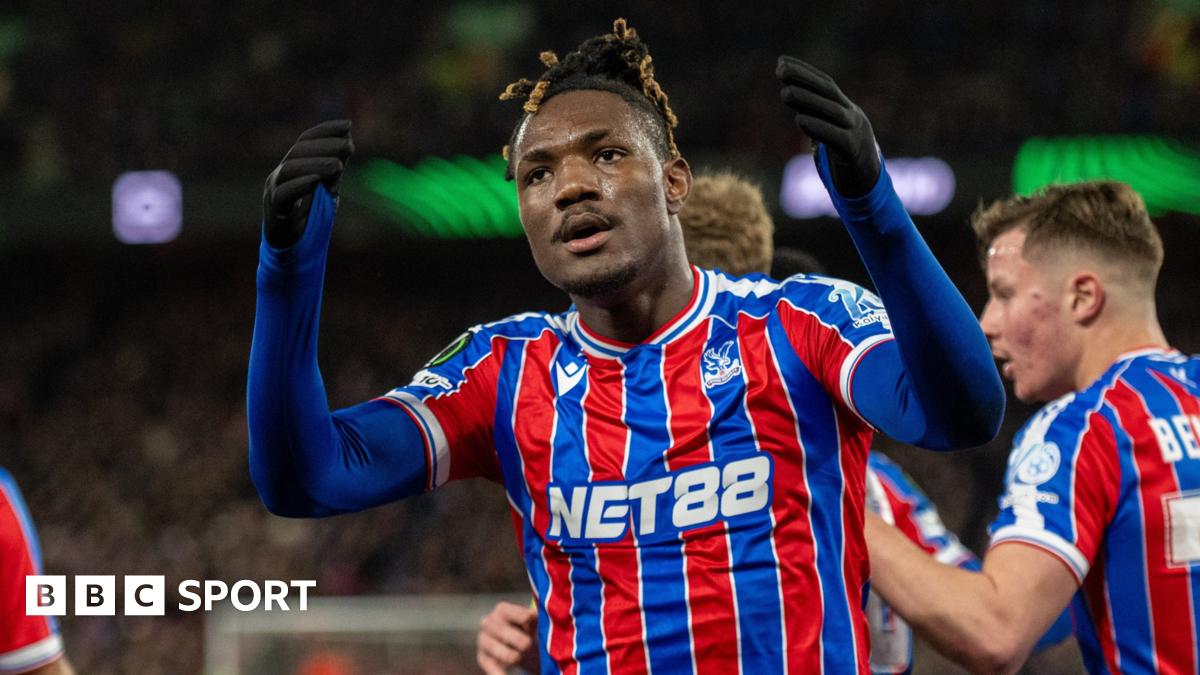 Ibrahim Cisse celebrates scoring for KuPS against Crystal Palace in the Conference League