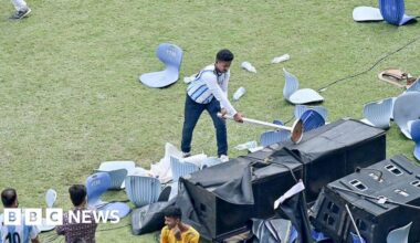 Anger at Lionel Messi 'GOAT' India tour as fans throw chairs and bottles at stadium event