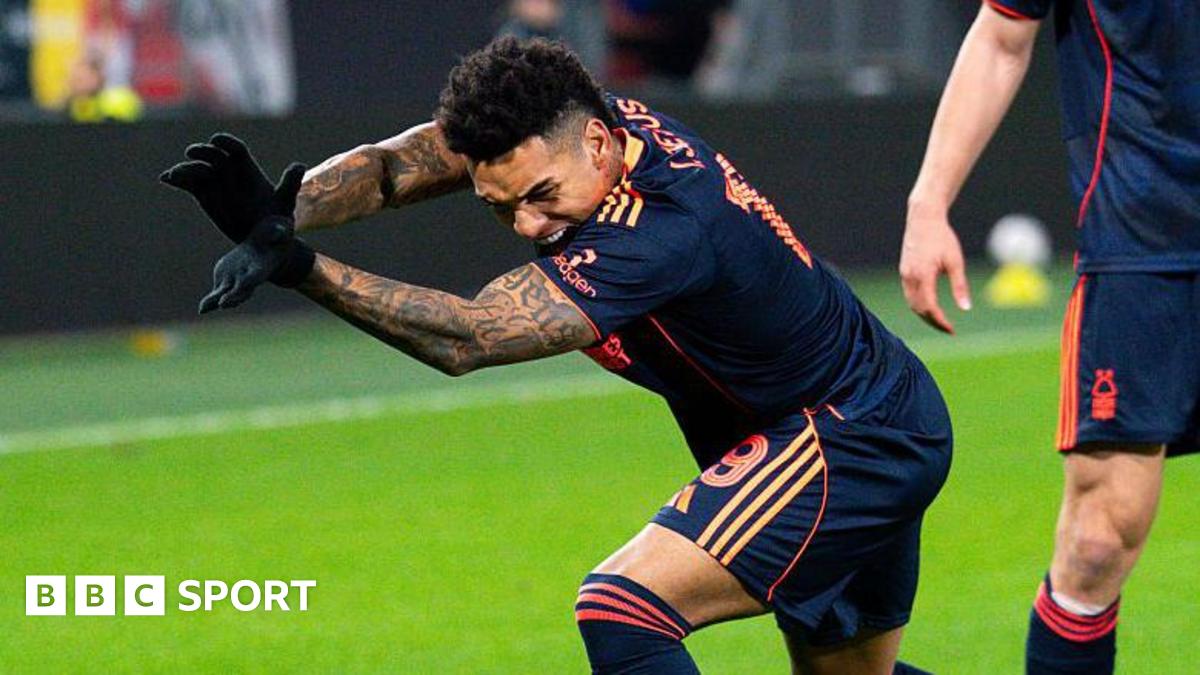 Igor Jesus celebrates scoring for Nottingham Forest against Utrecht