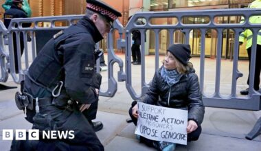 Greta Thunberg arrested over Palestine Action placard